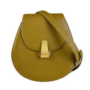 Bottega Veneta Palmellato Leather Shoulder Belt Bag Khaki Green Gold